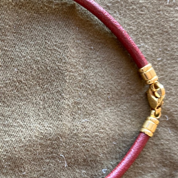 BVLGARI Jewelry - Bulgari Leather choker with Gold Clasp